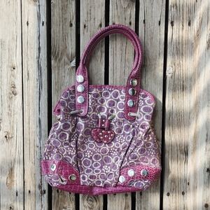 Pink Purple Gold Funky Purse Girly Snakeskin